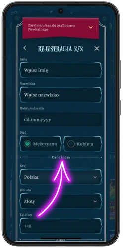 Potwierdzenie konta BetAlicee linkiem aktywacyjnym z e-maila